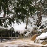 Haymeadow Creek Falls in Winter